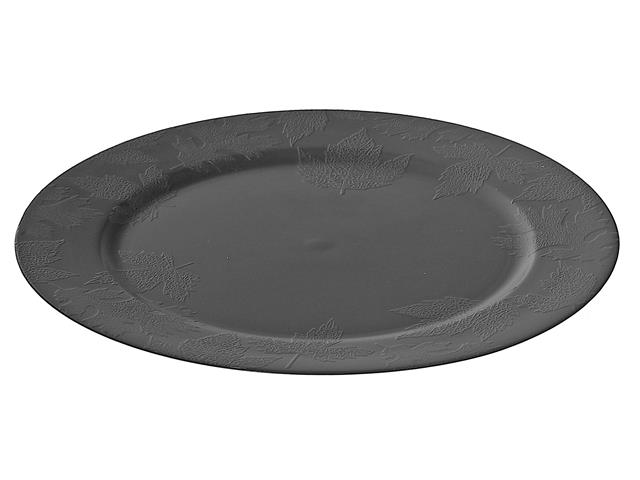 CHARGER PLATE (LEAVES) (CHOCOLATE) (13")